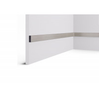 Рейка из экополимера RX010-055 30x10x2000 Платина матовая
