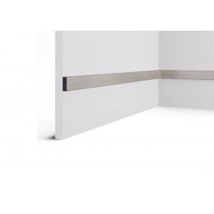 Рейка из экополимера RX010-055 30x10x2000 Платина матовая