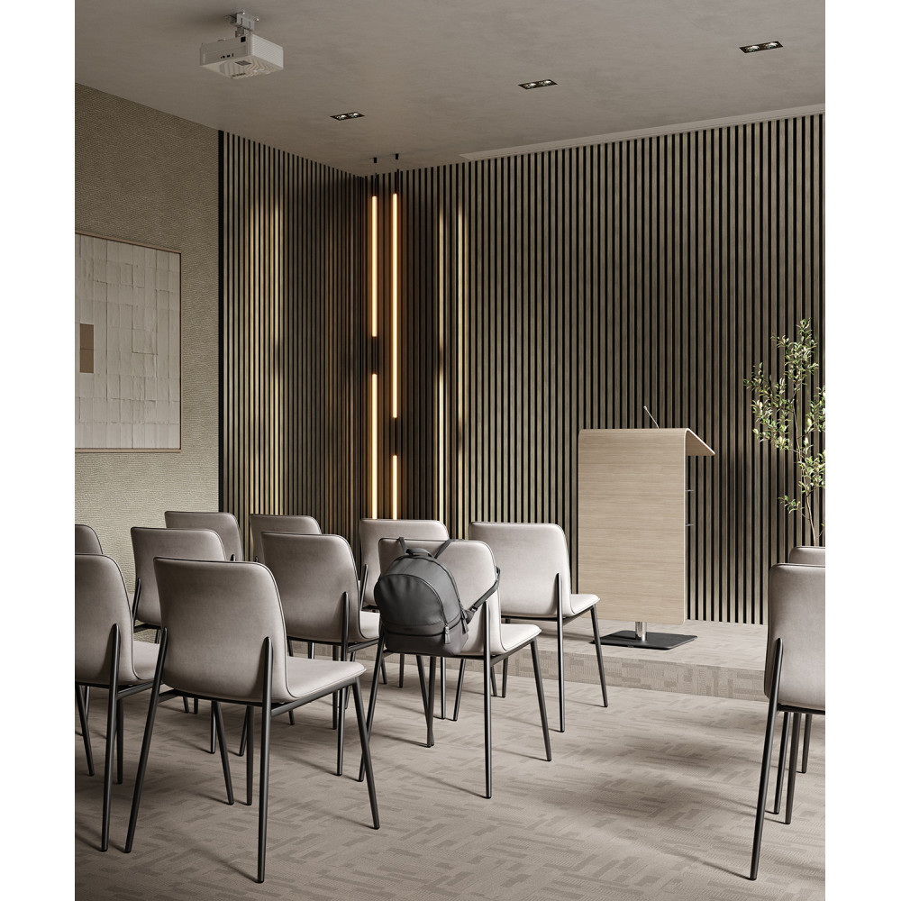 Рейка из экополимера RX010-055 30x10x2000 Платина матовая