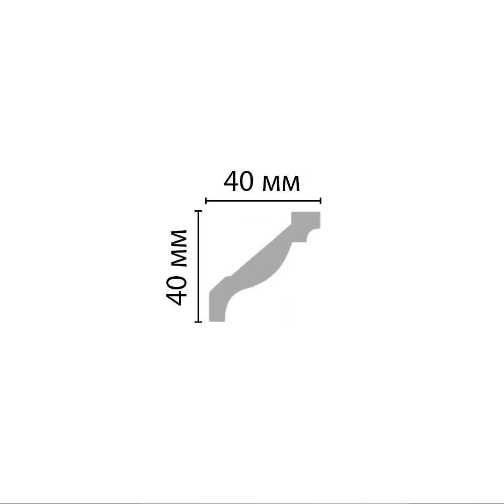 Плинтус потолочный гладкий  96015