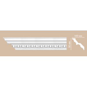 Плинтус потолочный с рисунком DECOMASTER DT-9808 (90*100*2400мм)