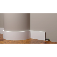 Плинтус напольный гибкий из полиуретана DD707F Decor-Dizayn