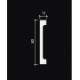 Плинтус напольный из дюрополимера ламинированный 708-100 Decor-Dizayn