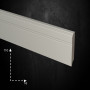 PN 120 Плинтус из МДФ окрашенный белый Evrowood