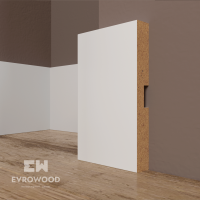 M 09 Молдинг-Плинтус из МДФ окрашенный белый Evrowood