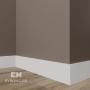 M 09 Молдинг-Плинтус из МДФ окрашенный белый Evrowood