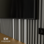 Декоративная рейка из МДФ R 020 окрашенная белая Evrowood