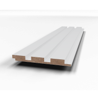 Стеновая панель PL05 из МДФ окрашенная белая Evrowood - 3D панель