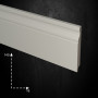 PN 160 Плинтус из МДФ окрашенный белый Evrowood