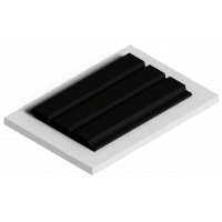 Стеновая панель из дюрополимера HIWOOD LV124 BK - 3D Панель