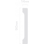 Декорированный плинтус B90V1 BR417 HIWOOD
