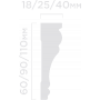 Карниз из дюрополимера HIWOOD T1090 - Плинтус потолочный