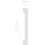 Плинтус напольный из дюрополимера HIWOOD B110V1