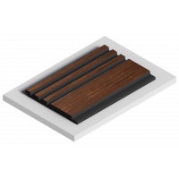 Стеновая панель из дюрополимера HIWOOD LV128 BR396K - 3D Панель