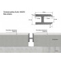 Теневая рейка LACONISTIQ DUAL mini, под обои, панели и керамог. Чёрная анодированная (6х10х3000мм. зазор 3.5мм) вставка FLEX в комплекте
