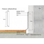Плинтус алюминиевый LACONISTIQ Adhesive 80мм Белый матовый RAL9016. (80*10*2500мм)
