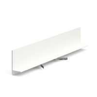 Микроплинтус LACONISTIQ L MAX угловой Белый матовый RAL9016 (35,6х16,2х4,9х2450мм) 7 зажимов в компл.