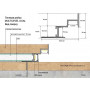 Теневая рейка LACONISTIQ Multilevel DUAL (разноуровневая) Чёрный МУАР (46,7*31*3000мм.) под подсветку