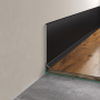 Плинтус алюминиевый LACONISTIQ Adhesive 80мм Черный матовый RAL9005. (80*10*2500мм)/ 20 шт