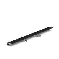 Микроплинтус LACONISTIQ micro 15 classic Чёрный матовый RAL9005 (15х5х2450мм) 7 зажимов в комплекте