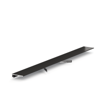 Микроплинтус LACONISTIQ micro 19 ARM Чёрный анодированный (19х5,5х2450мм) 7 зажимов в комплекте