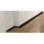 Микроплинтус LACONISTIQ micro 19 ARM Чёрный анодированный (19х5,5х2450мм) 7 зажимов в комплекте