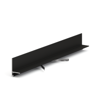 Микроплинтус LACONISTIQ Micro-L угловой Чёрный МАТОВЫЙ RAL9005 (25,8х16,2х5х2450мм) 7 зажимов в комплекте