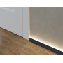 Микроплинтус Laconistiq Light (под подсветку) Черный анодированный 25х16х5х2450мм, 7 зажимов в комплекте