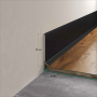 Плинтус алюминиевый LACONISTIQ Adhesive 60мм Черный матовый RAL9005. (60*10*2500мм)/ 20 шт