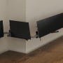 Микроплинтус Laconistiq Light (под подсветку) Черный анодированный 25х16х5х2450мм, 7 зажимов в комплекте