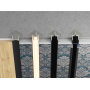 Теневая рейка LACONISTIQ LIGHT mini, под подсветку для обоев, панелей, керамог., Черная анодированная, размер (14*13*3000мм).вставка FLEX в комплекте