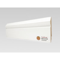 Плинтус напольный МДФ белый Teckwood фигурный   80х16х2150 мм